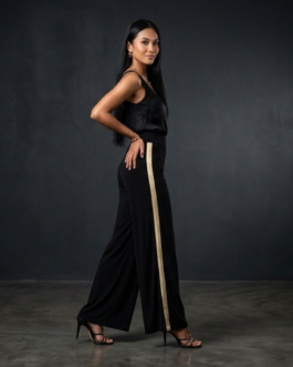 Dimara Gold Stripe Palazzo Pants